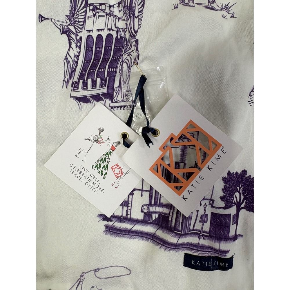 NEW Katie Kimes Fort Worth Toile Pajama Set Women Size Medium Country Texas - Picture 8 of 8